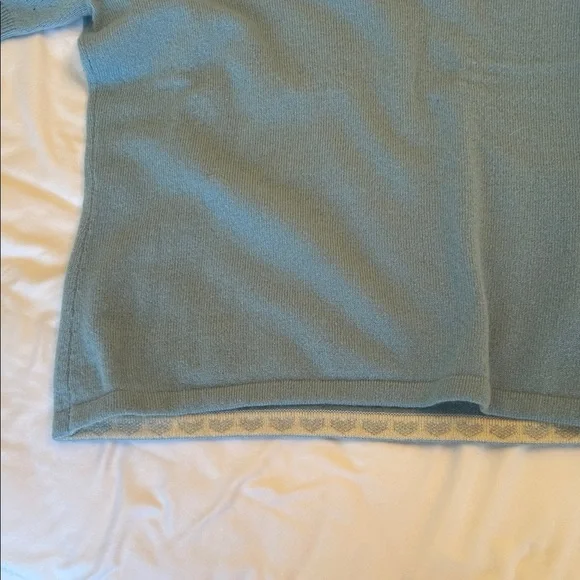 MaxMara Weekend cashmere Powder Blue Short Sleeve Knit Top M - Picture 4 of 5